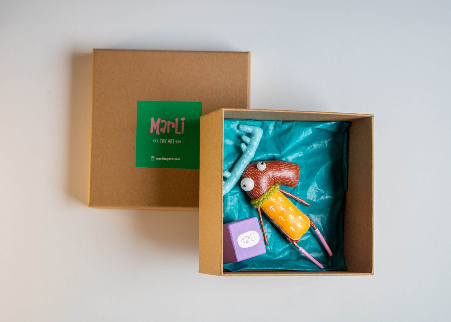 Albert the moose Collectible Handcrafted interior toy, Gift by Marlitoyart