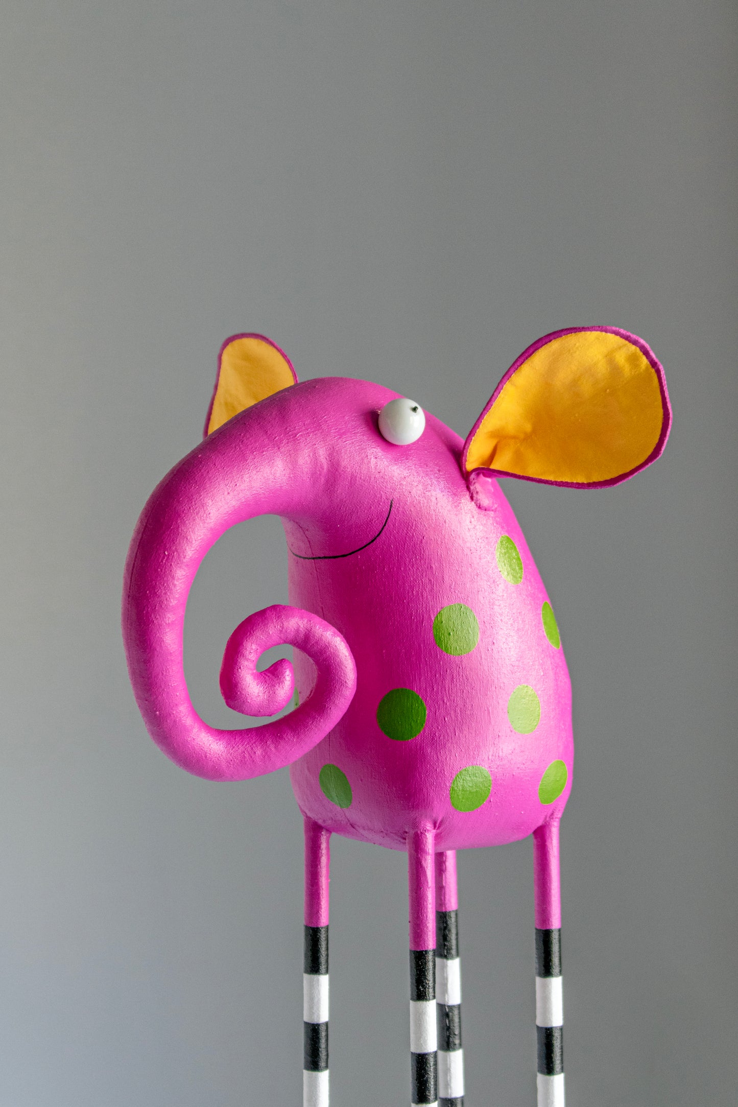 Handmade Big Pink Elephant, Interior  Sculpture, Home Decoration | Marlitoyart