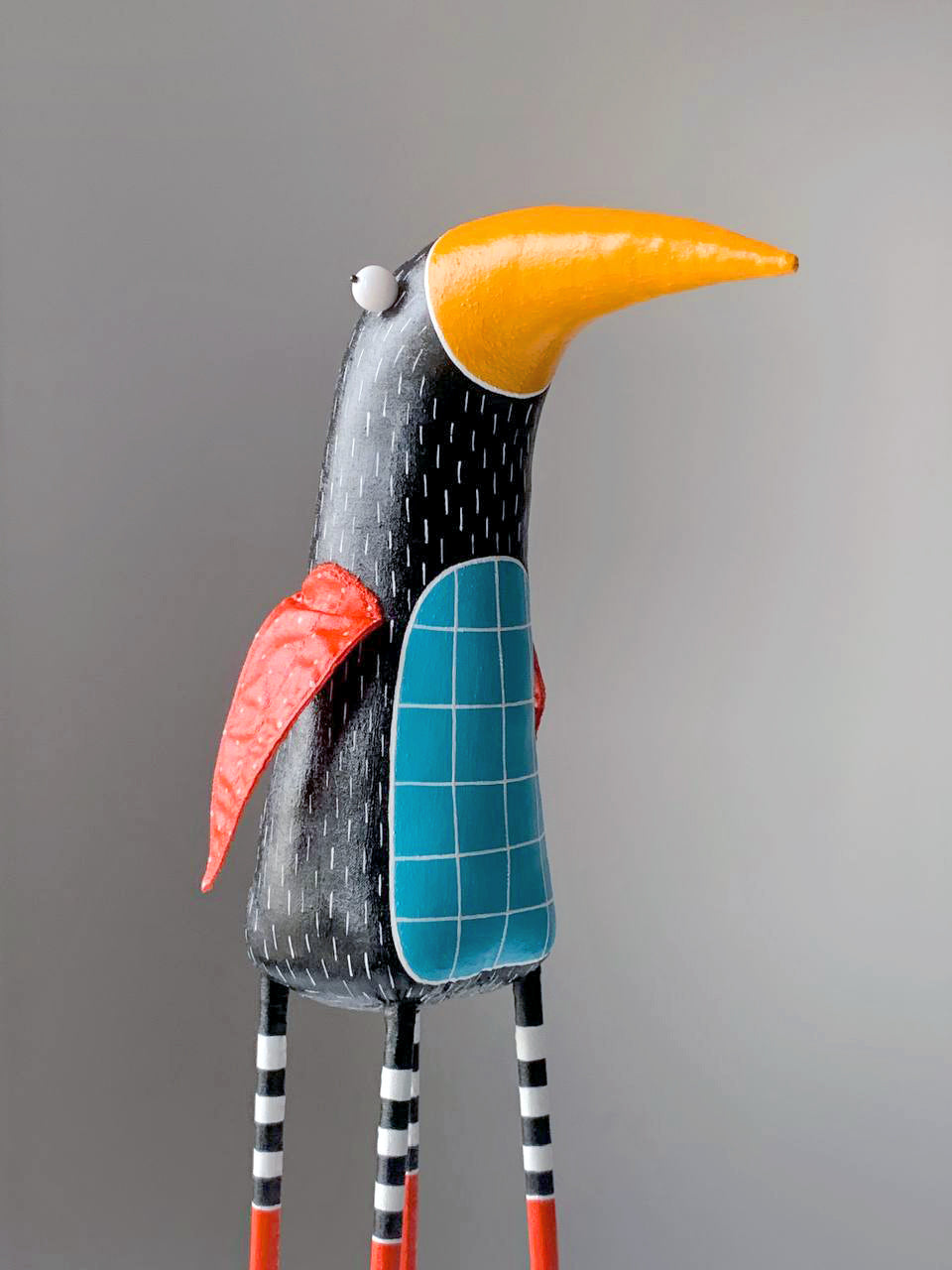 Handmade Big Black Bird Interior    Sculpture - Art for Home | Marlitoyart