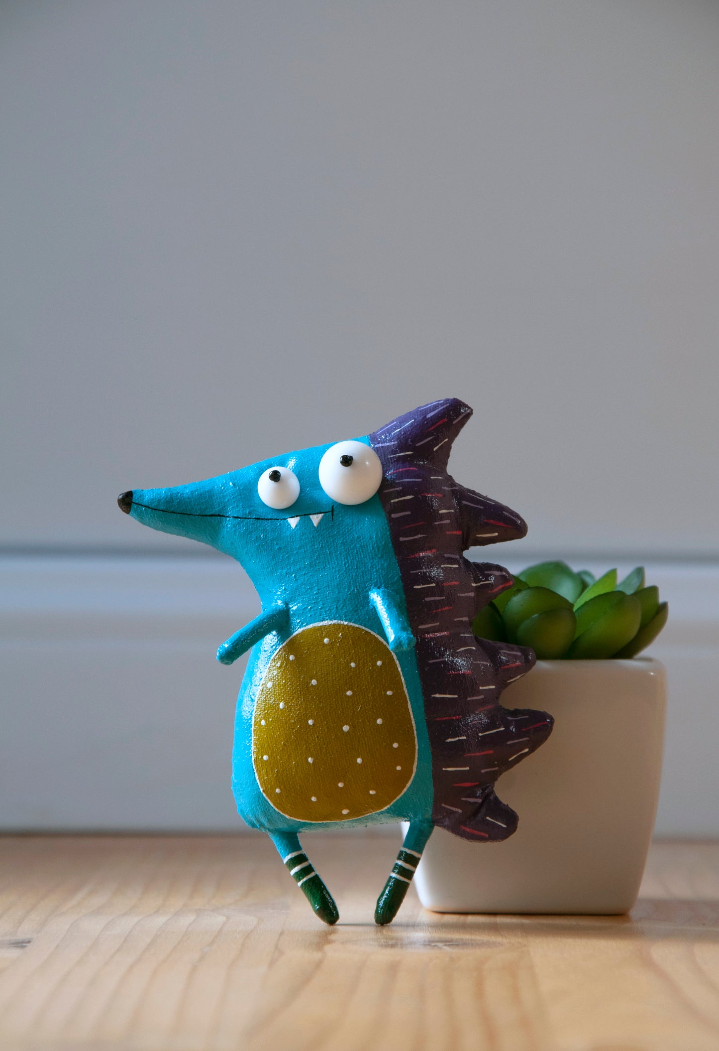 Handmade Hedgehog, Brooch | Marlitoyart