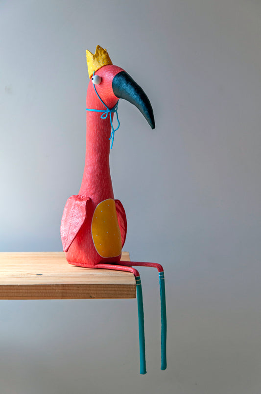 Handmade Flamingo Interior Sculpture - Art for Home | Marlitoyart