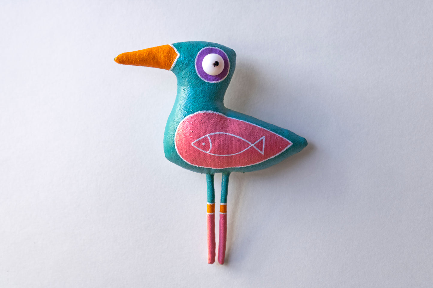 Handmade Seagull, Bird - Brooch | Marlitoyart