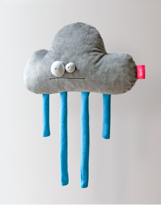 Handmade Plush Rain Cloud, Toy for Kids | Marlitoyart