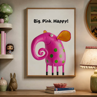 Big.Pink. Happy! Digital Art Download