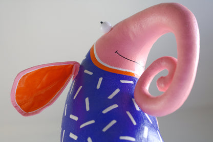 Elephant Sculpture Hugo Whimsical Art Object for Home Decor