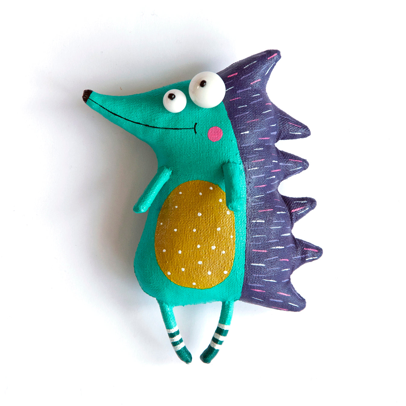 Handmade Hedgehog, Brooch | Marlitoyart