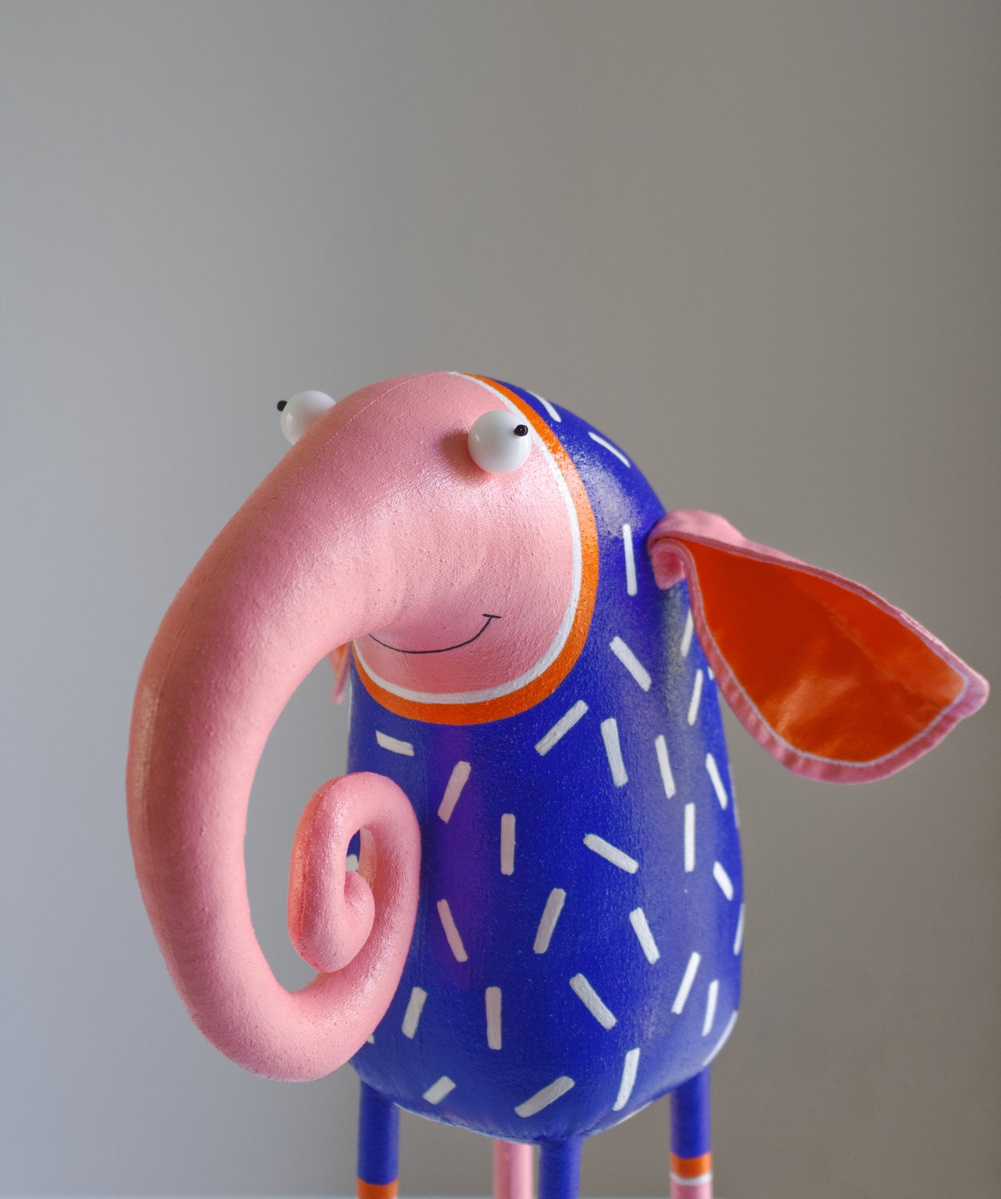 Elephant Sculpture Hugo Whimsical Art Object for Home Decor