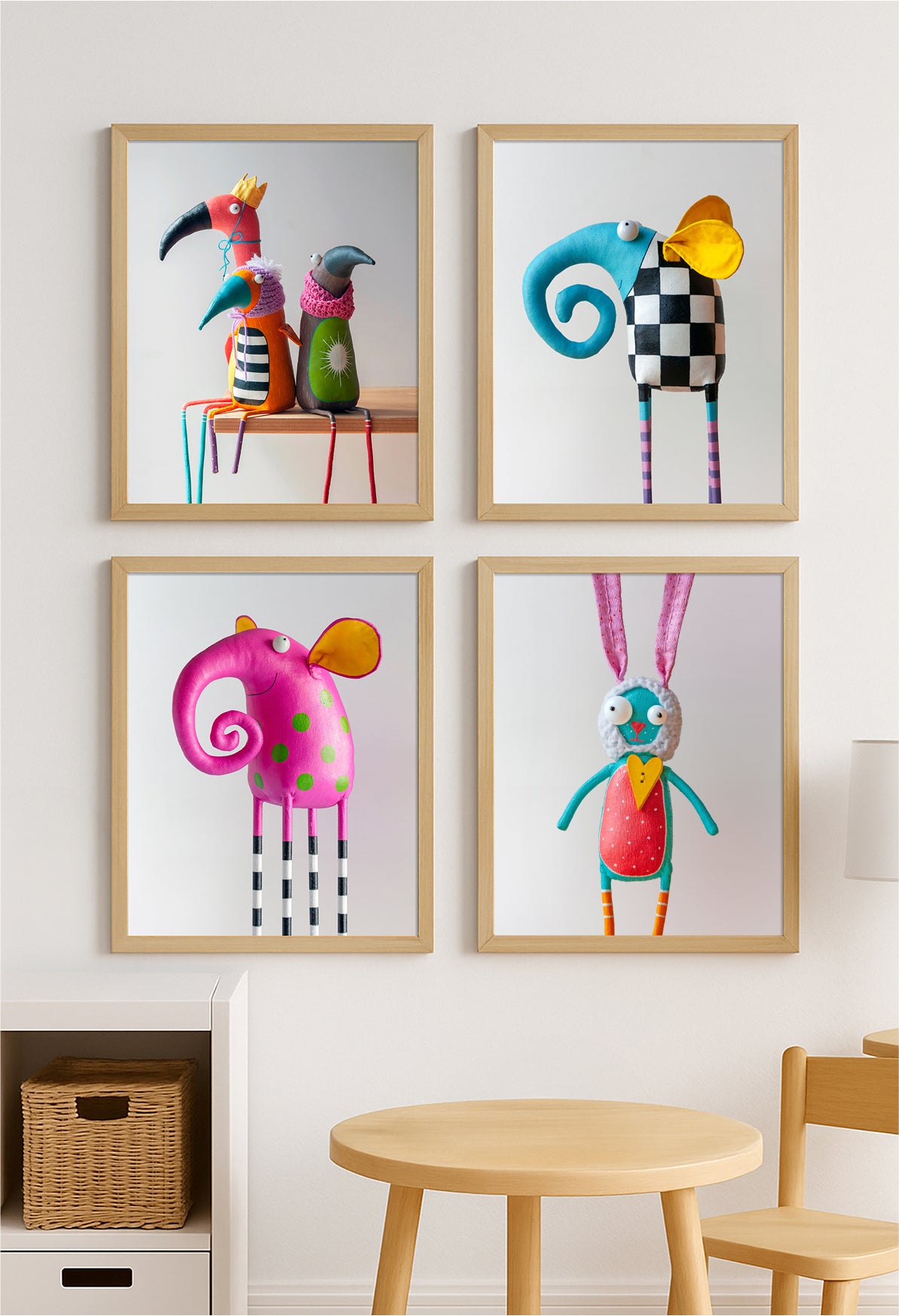Set of 10 XL Printable Posters – Whimsical Toy Photography by Marli Toy Art | Emotional Wall Decor for Kids, Cafés & Creative Spaces