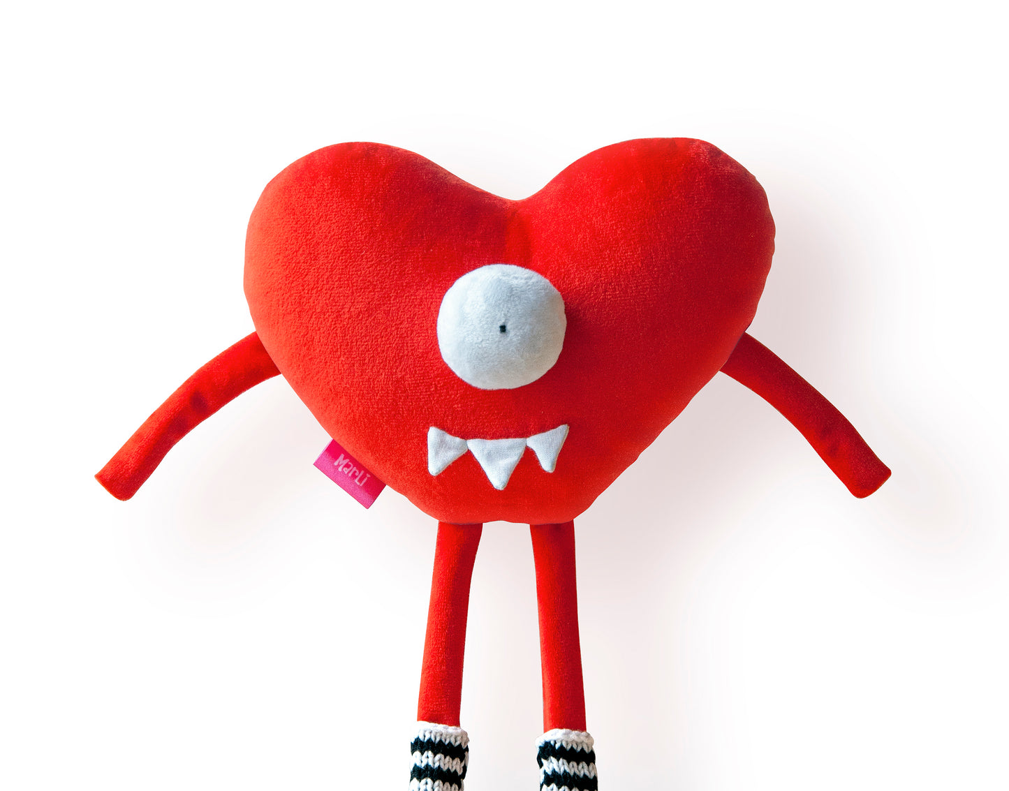 Handmade Plush Heart in the Knitted Socks -Toy for Kids | Marlitoyart