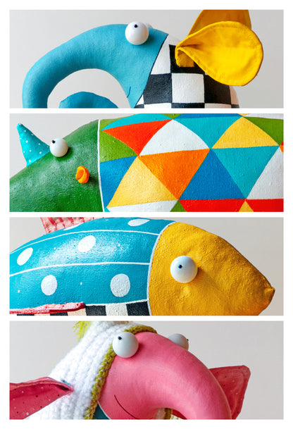 Set of 10 XL Printable Posters – Whimsical Toy Photography by Marli Toy Art | Emotional Wall Decor for Kids, Cafés & Creative Spaces