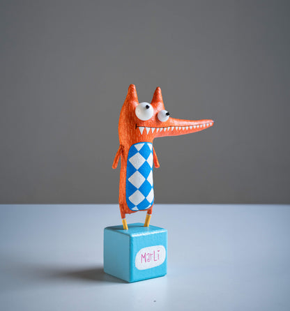 Molly the sweet tooth Fox – Collectible Handcrafted Gift by Marlitoyart