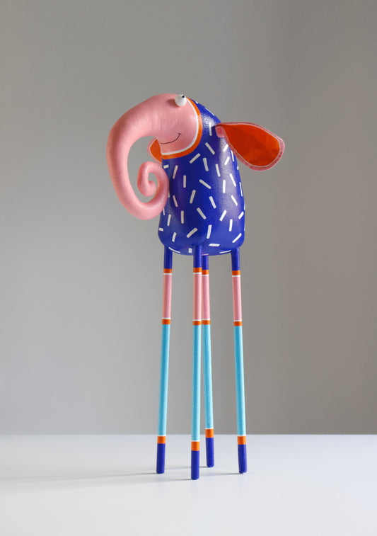 Elephant Sculpture Hugo Whimsical Art Object for Home Decor