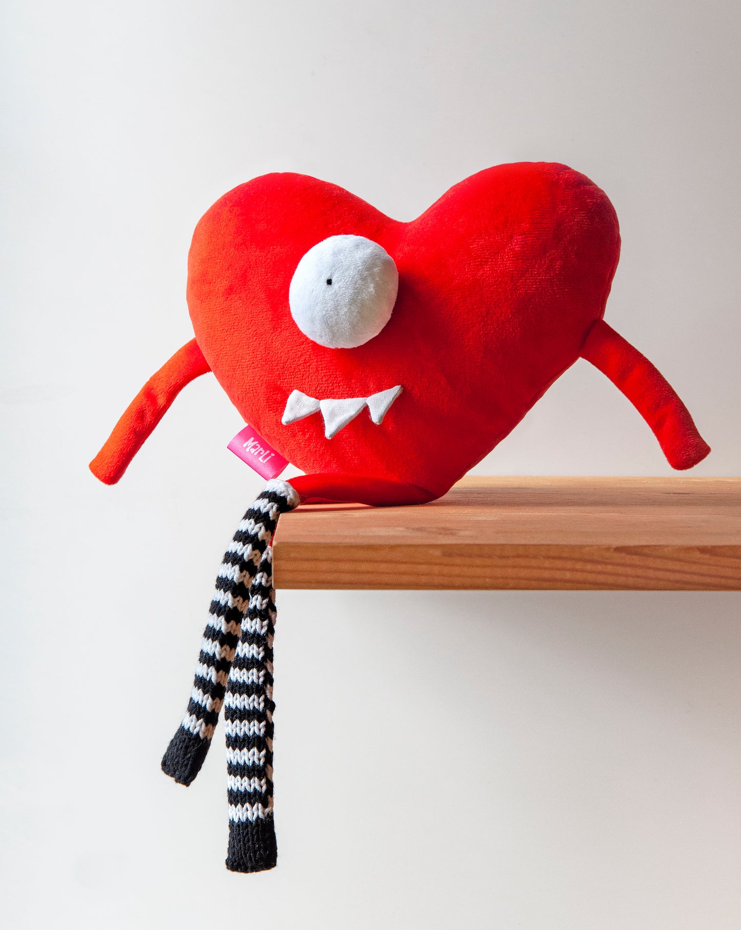 Handmade Plush Heart in the Knitted Socks -Toy for Kids | Marlitoyart