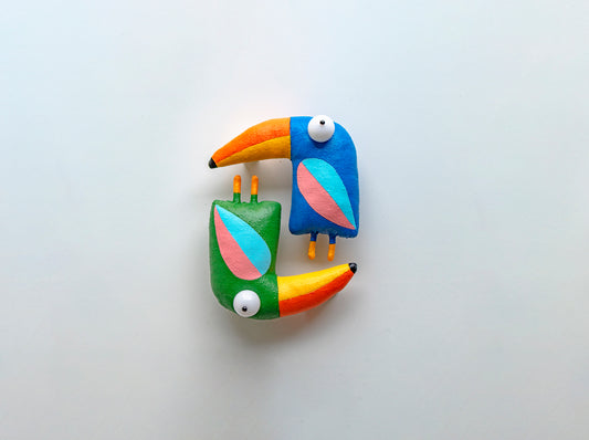 Handmade Toucan Brooches - Summer Fashion | Marlitoyart