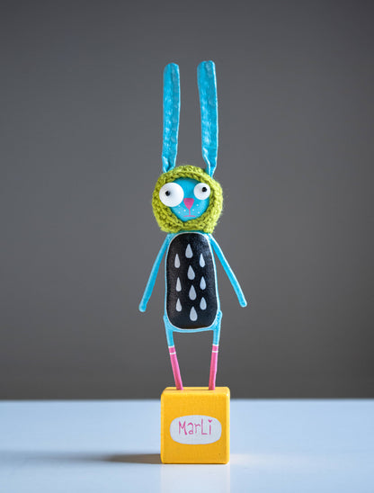 Ryan the Dreamy Bunny – Collectible Handcrafted Gift by Marlitoyart