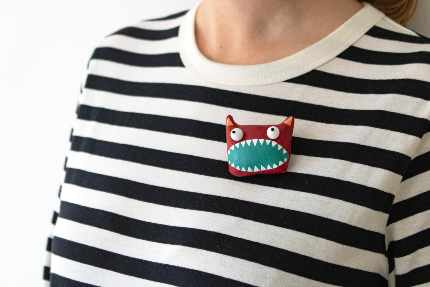 Handmade Cat’s Head , brooch - Summer Fashion | Marlitoyart