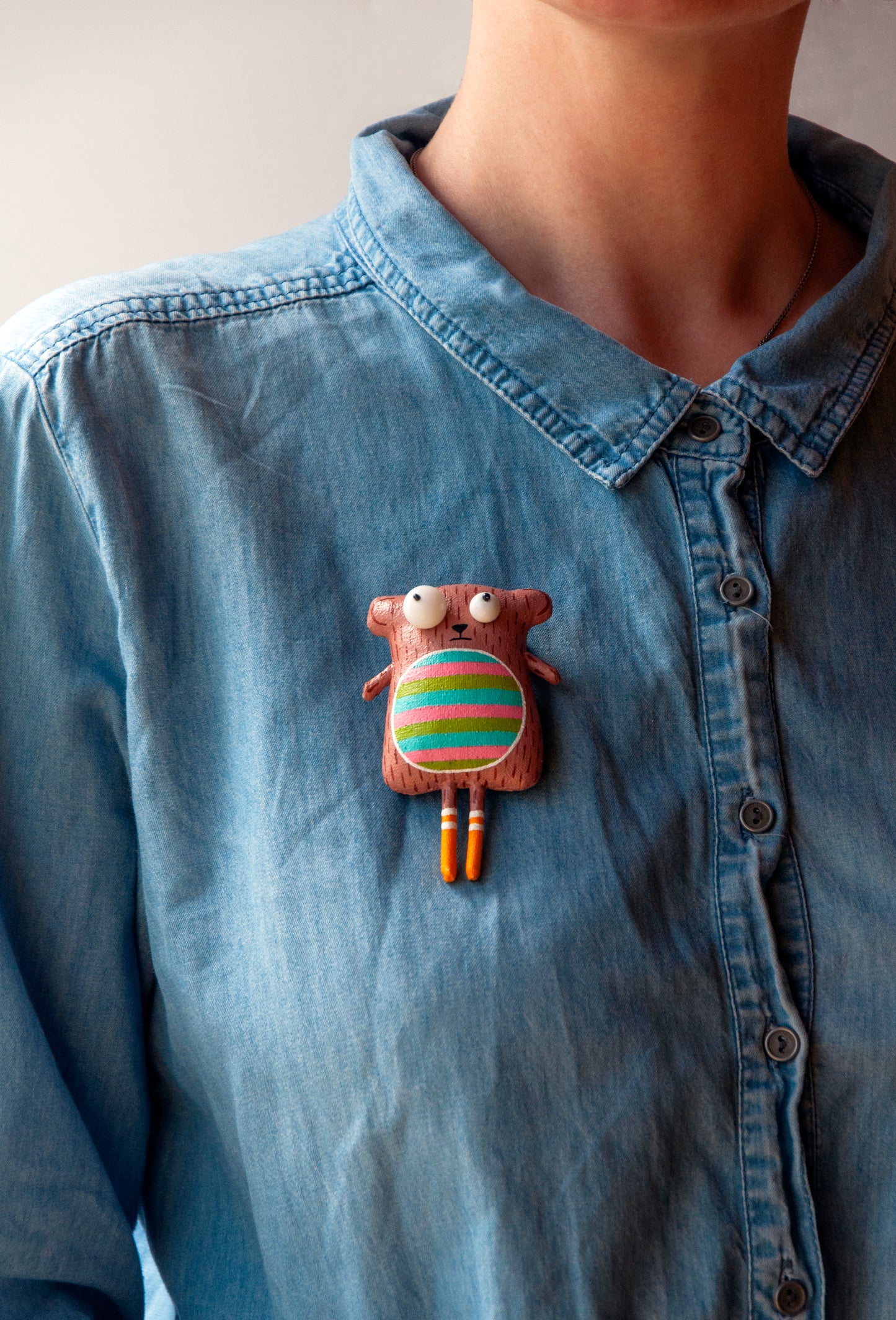 Handmade Little Bear Brooch | Marlitoyart