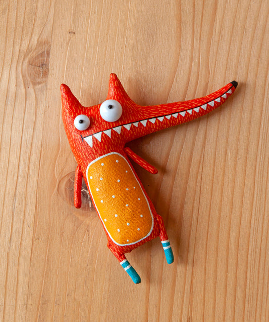 Handmade Little Fox, Brooch or Toy | Marlitoyart