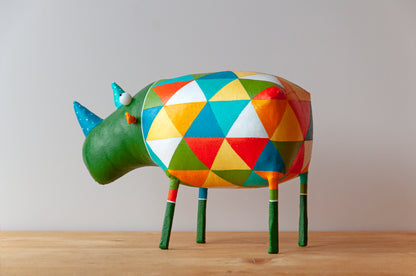 Pet rhino , handmade interior toy